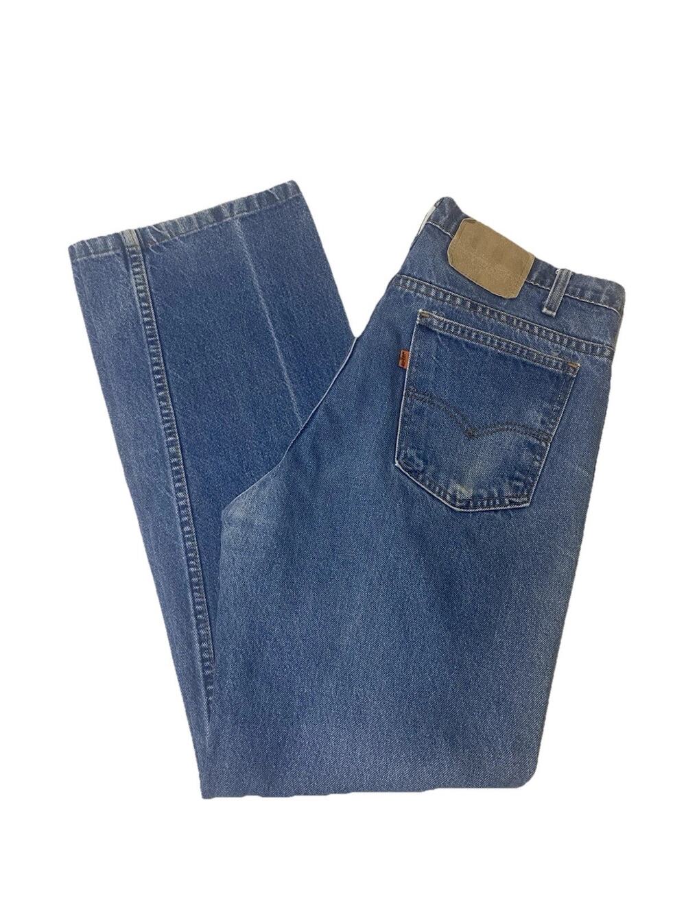 Vintage Levi’s 20517 0217 Orange Tab 517 Boot Cut Jeans Size 34/31 Made In USA